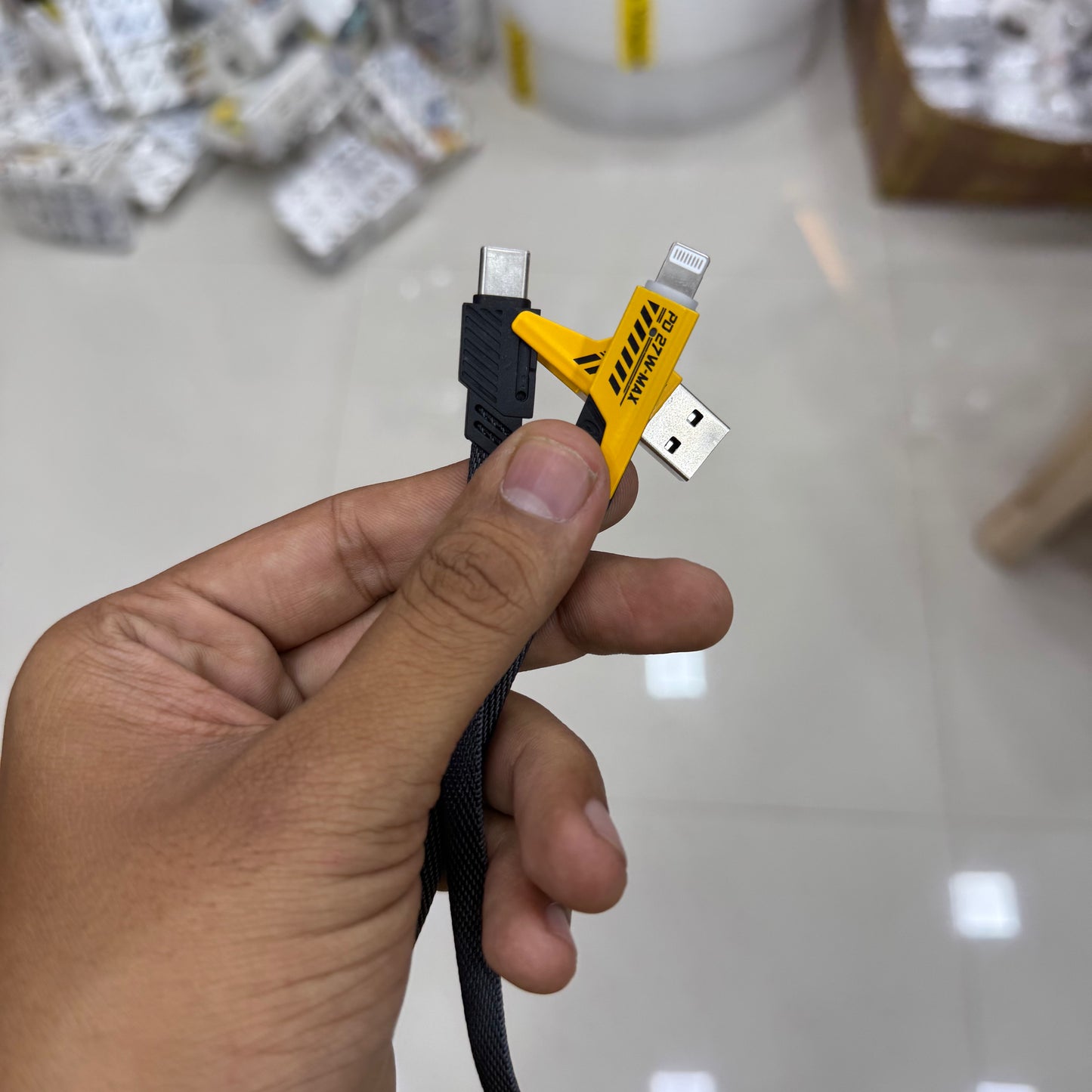 5 in 1 Combo Gadgetx Pro 2, Mag safe, 4 in 1 Cable rugged cable, Airpods silicon Case and aesthetic keychain (with 6 months warranty)