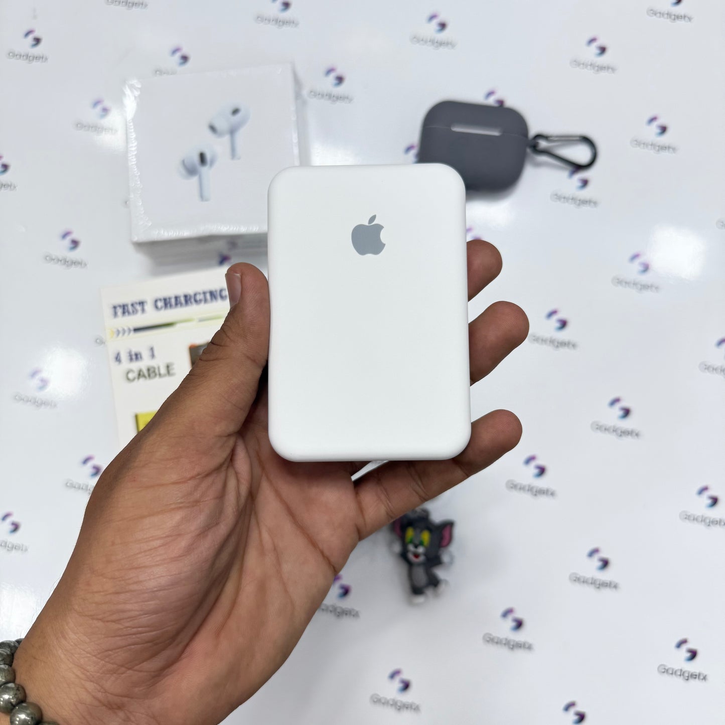 5 in 1 Combo Gadgetx Pro 2, Mag safe, 4 in 1 Cable rugged cable, Airpods silicon Case and aesthetic keychain (with 6 months warranty)