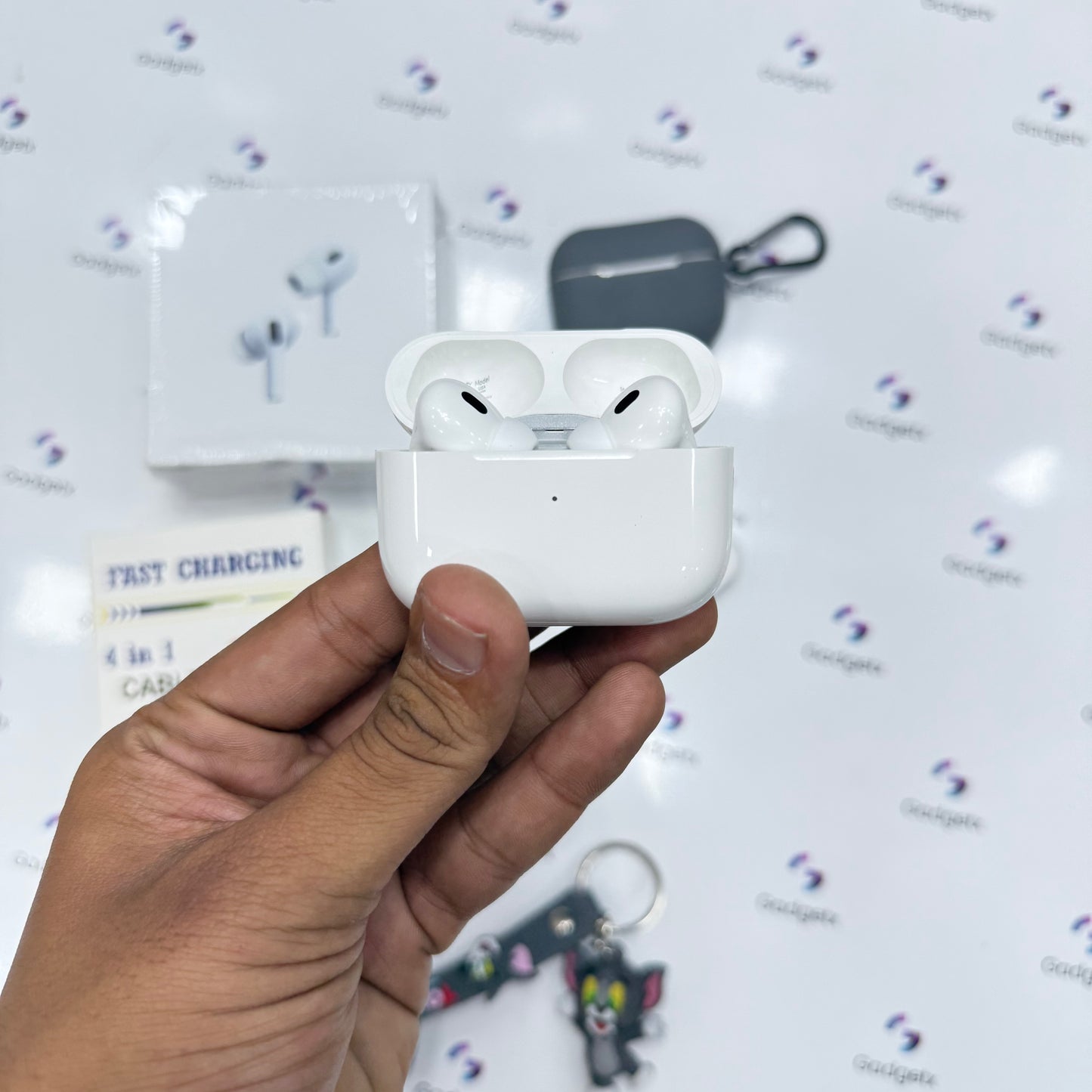 5 in 1 Combo Gadgetx Pro 2, Mag safe, 4 in 1 Cable rugged cable, Airpods silicon Case and aesthetic keychain (with 6 months warranty)